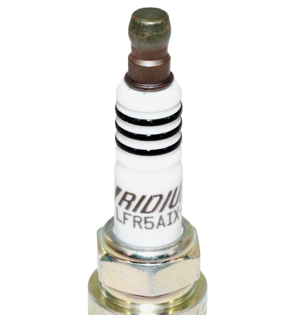 NGK Iridium IX LFR5AIX-11 14mm thread-size view confirms correct fit and seal.