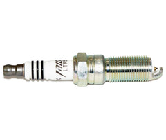 Detail of NGK Iridium IX spark plug center and ground electrodes