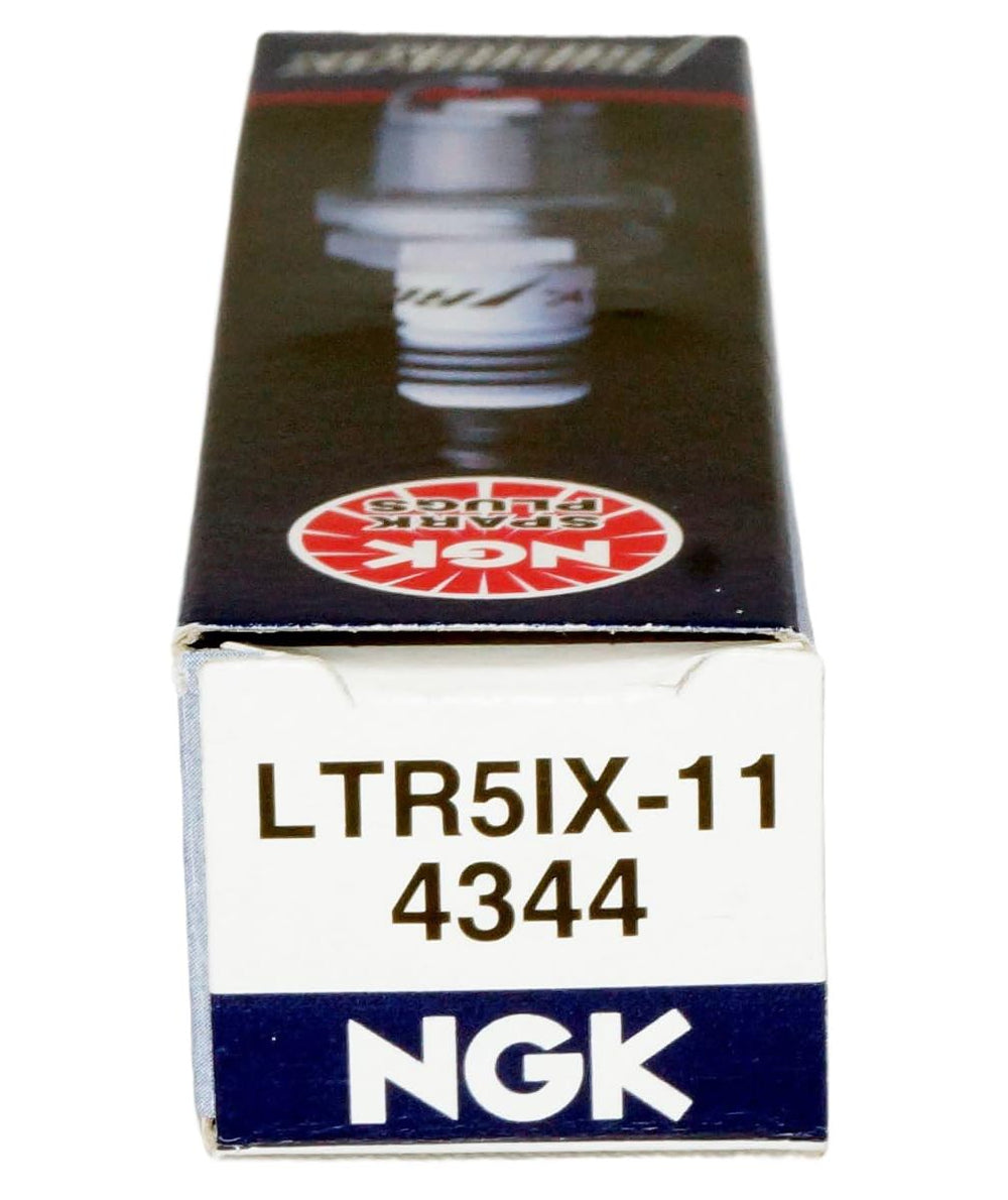 Close view of spark plug gap and electrode alignment