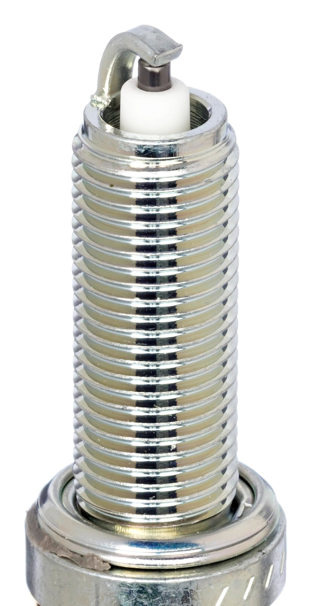 NGK LMAR8C-9 spark plug insulation detail highlighting alumina silicate core.