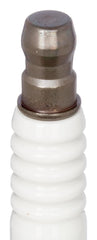 NGK LMAR8C-9 spark plug with threaded base and ribs to prevent flash over.