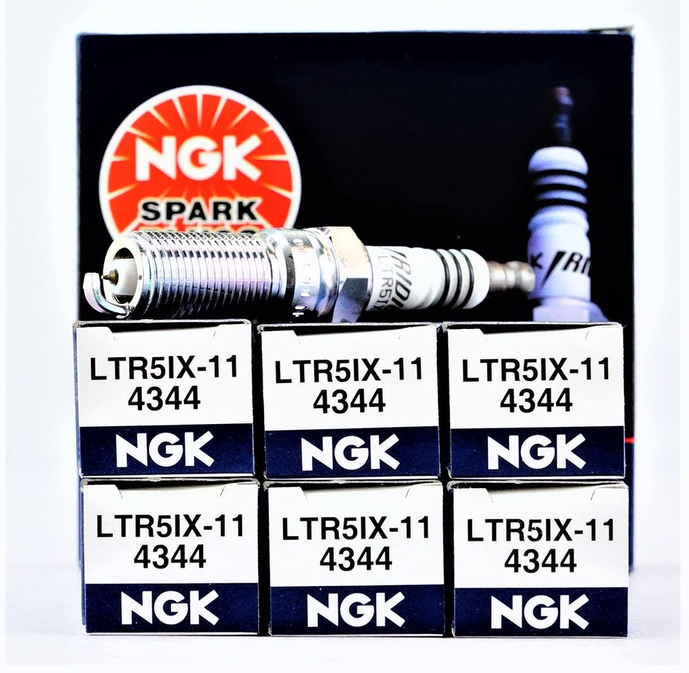 NGK LTR5IX-11 spark plug packaging highlighting pre-gap and specs.