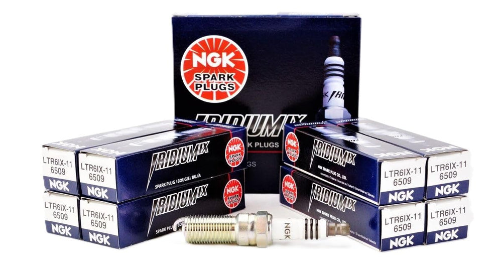 NGK LTR6IX-11 spark plug top view for precise installation and inspection