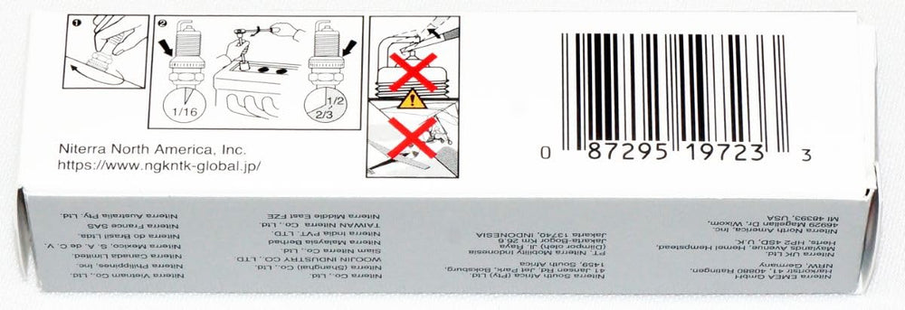 NGK label and plug close-up ready for replacement or maintenance.