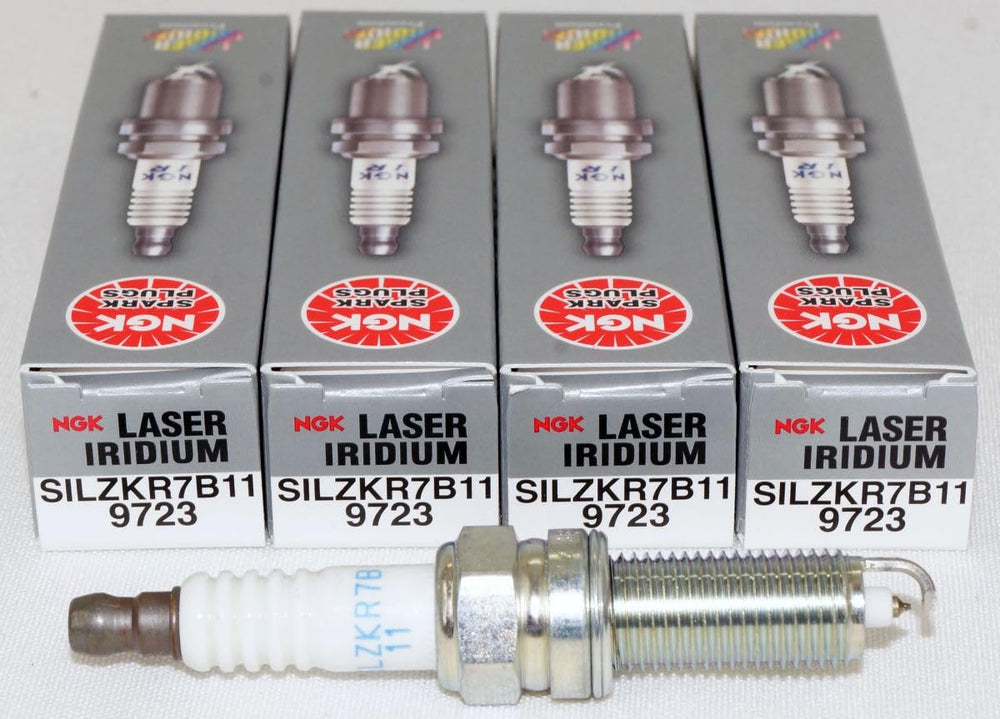 NGK SILZKR7B11 spark plug pack front view for durable ignition.