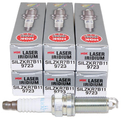 NGK SILZKR7B11 six-pack spark plugs for reliable starts and smooth engine operation.