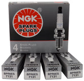NGK spark plug 7131-4PK front view highlights corrosion-resistant zinc-dipped shell