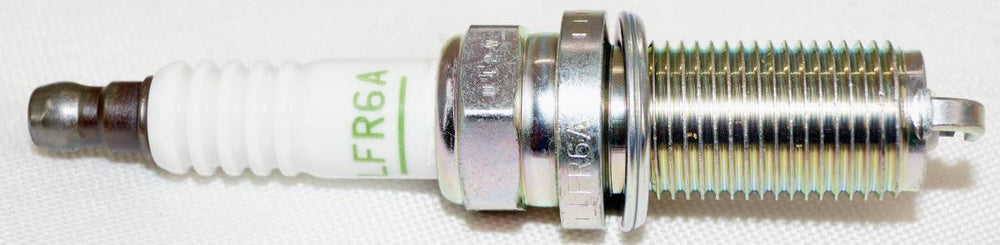 NGK LFR6A 4-pack packaging closeup with original hardware visible