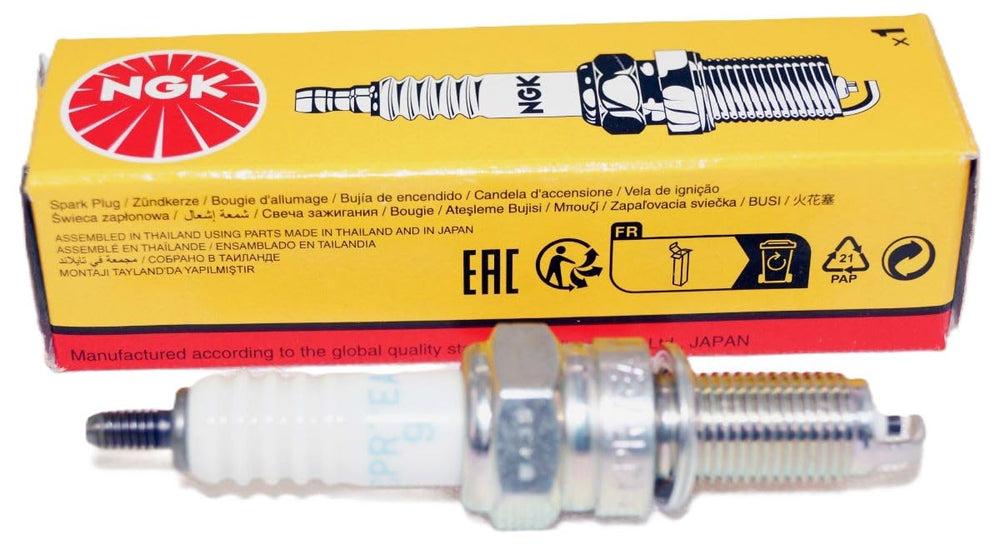 Close-up of metal threads on NGK plugs for secure fit