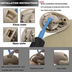 NHILES beige sun visor for Honda CR-V, left side reduces sun glare on morning commutes.