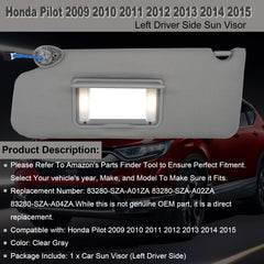 NHILES gray sun visor for Honda Pilot matches OEM aesthetics.