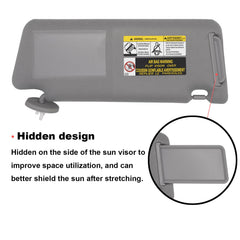 NHILES interior sun visor gray with light, enhances cabin illumination.