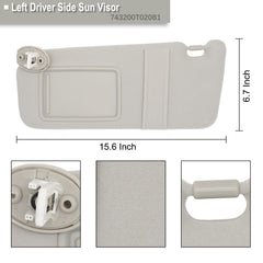 NHILES Toyota Venza 2009-2016 left sun visor gray ready to install