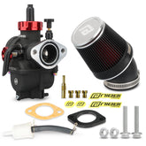 Nibbi 22mm carburetor front view highlighting precise build for reliability