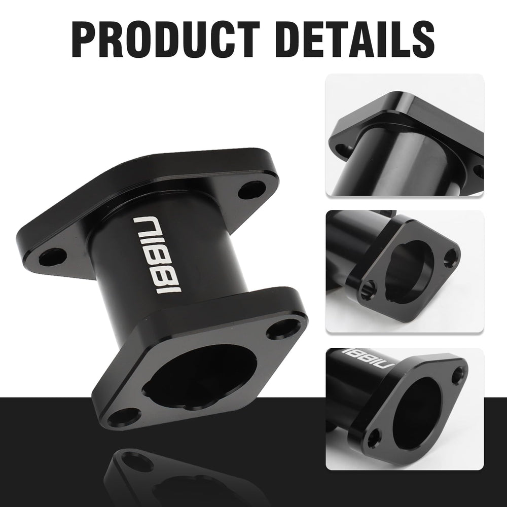 NIBBI Coleman carb flange compatibility image illustrates secure VM22 flange fit.