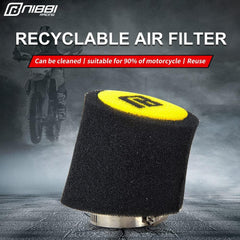 Nibbi foam air filter with clamp during installation for quick setup.
