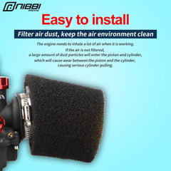 Nibbi foam air filter dust filtration detail.