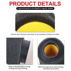 Nibbi foam air filter improves throttle response with better airflow.