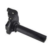 NIBBI high-sensitivity short-stroke throttle ergonomics for precise control on dirt tracks.