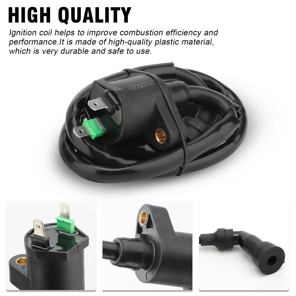 NIBBI ignition coil wiring connector emphasizes compact, reliable wiring compatibility with GY6 engines.