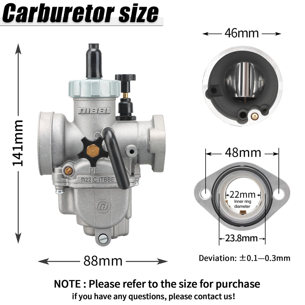 NIBBI PE22mm kit side view emphasizes durable aluminum body for longevity.