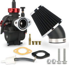 Nibbi PE24 carburetor assembly highlights 24mm bore for quick installation.