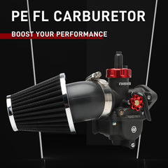 Nibbi PE24 carburetor shown on compatible bikes like SSR and TaoTao.