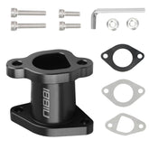 NIBBI Predator 212 intake manifold front view highlights D-shaped interface for optimal engine fit