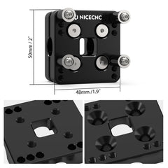 NICECNC 12mm clamp ready for cockpit setups on compatible adventure motorcycles.