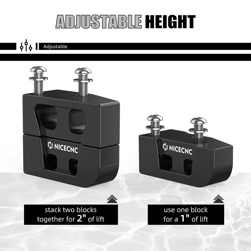 NICECNC Kickstand Lift Block 2in height stacked to increase support