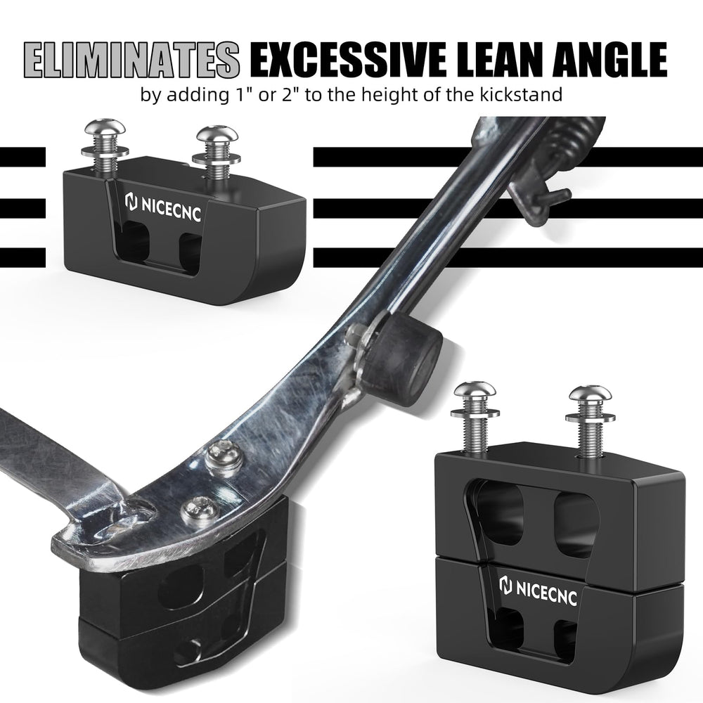 NICECNC Kickstand Lift Block installed on a Harley Road King shows integrated fitment