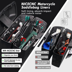 NICECNC Velcro and metal-hole system for secure mounting on saddlebags