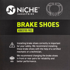 NICHE brake shoe installation-ready, rear view, easy installation.