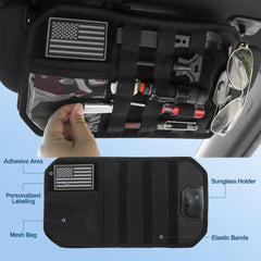 Nicofie MOLLE clip system on visor for quick gear attachment.