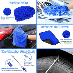 NIKCOSMK bendable 360-degree wheel brush reaches hard-to-access areas.