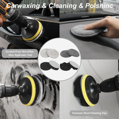 NIKCOSMK detailing drill brush attachments tackle dirt on mats, upholstery and tough spots