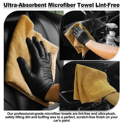 NIKCOSMK professional car cleaning kit for interior, exterior, and wheel care.