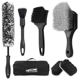 NIKCOSMK ultra-soft woolies wheel brush cleans rims without scratches.