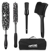 NIKCOSMK wheel brush kit displayed for efficient car cleaning.