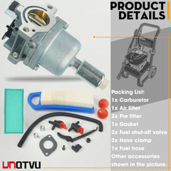 Nikki Briggs Stratton compatible carburetor model chart showing applicable Craftsman models.