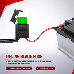 Two-leads output supports dual lighting fixtures with stable connections