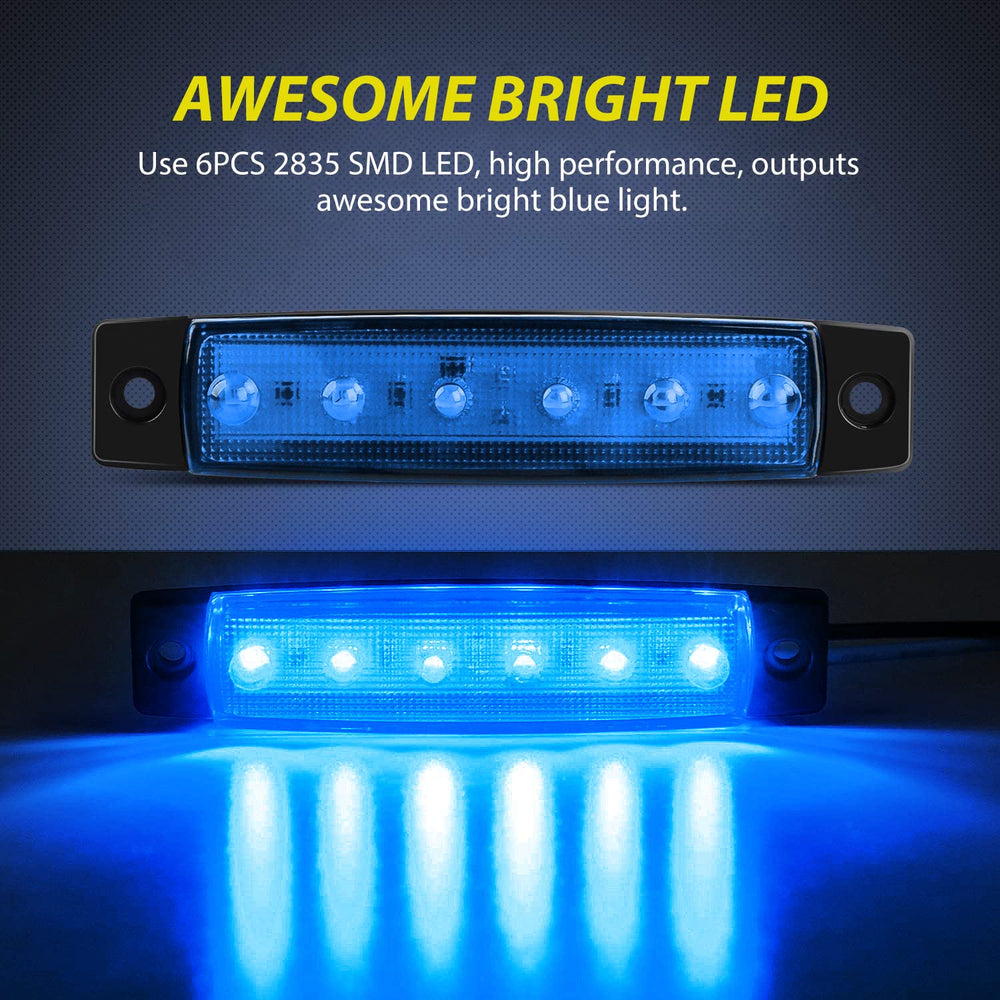 Nilight blue indicator light for trailers supports clear roadside and water navigation