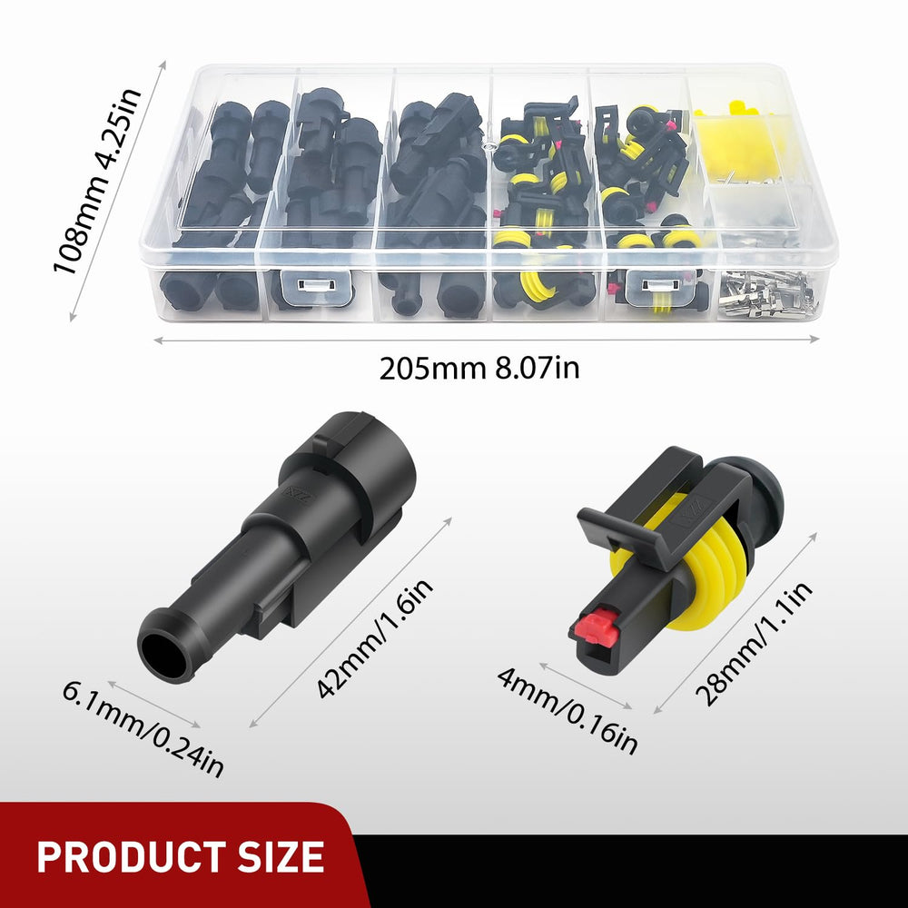 Nilight 120pcs 1-pin female connectors for automotive wiring tasks.