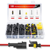 Nilight 120pcs 1-pin male connectors for automotive wiring tasks.