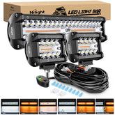 Nilight 12-inch light bar front view improves nighttime off-road visibility.