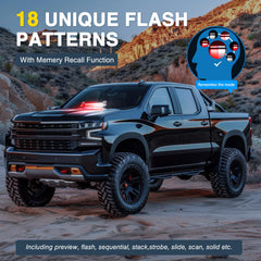 Nilight 12LED traffic advisor weather-ready design for all driving conditions.