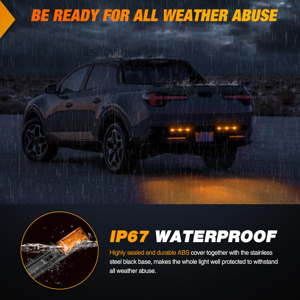 Nilight 12V compatible marker light bar for trucks, RVs, boats, and trailers.