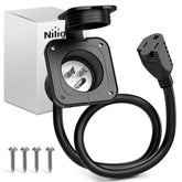 Nilight 15A RV power inlet ready for safe shore power connection.