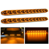 Nilight 16-inch amber marker bar, front view, high visibility for trucks