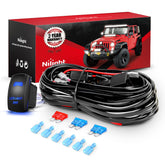 Nilight 16AWG wiring harness with three leads for versatile off-road lighting setups.